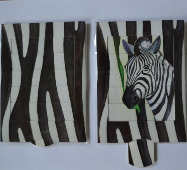 schuifkaart Zebra