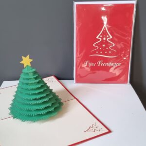 pop-up kaart gestileerde kerstboom